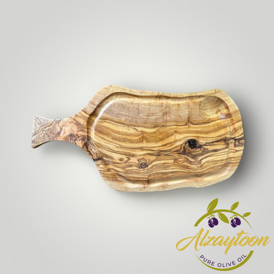 Handmade Olivewood Cutting Board With Handle