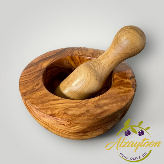 Handmade Olivewood Mortar And Pestle