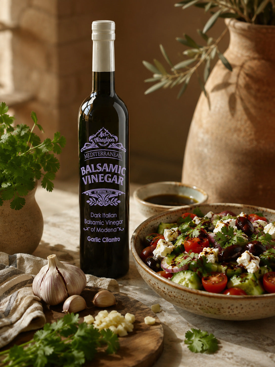 Garlic Cilantro Dark Balsamic Vinegar Of Modena